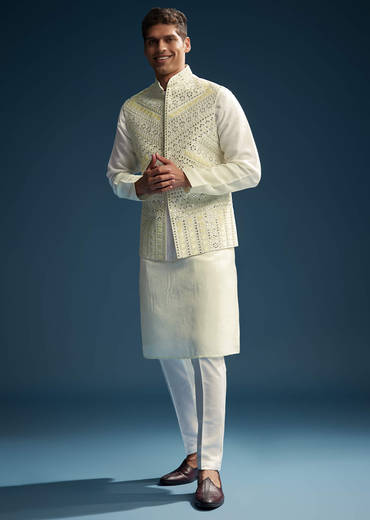yellow-silk-kurta-jacket-set-for-men-with-mirror-and-patch-work-sg330430-2.jpg