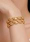 Leaf Motif Statement Bangle Set
