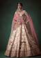 Peach Floral Embellished Bridal Lehenga Set