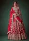Red Sequin and Resham Embellished Bridal Lehenga Set