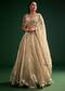 Gold Ivory Sequin Stone Work Choli Lehenga