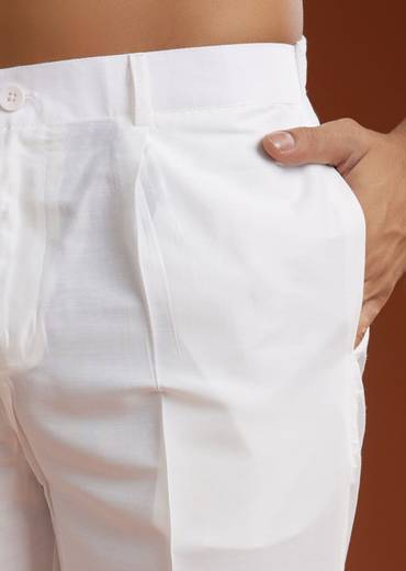 Black Chanderi Kurta Pant Set With Intricate Embroidery