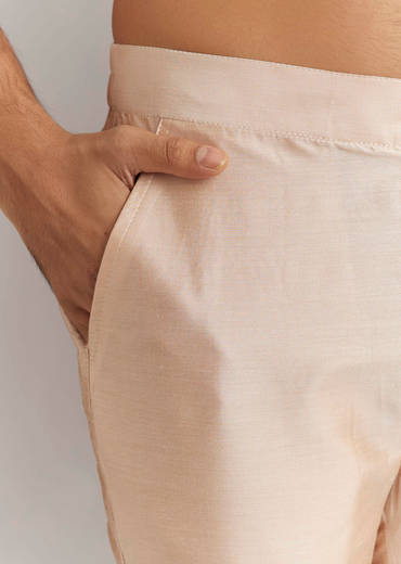 Black Pashmina Silk Kurta Set With Vine Prints