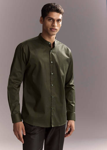 Black Silk Kurta Jacket Set For Men With Heavy Hand Work