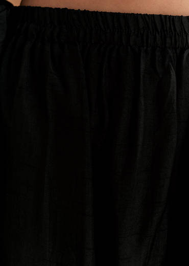 Black Silk Kurta Set With Zardosi And Resham Embroidery