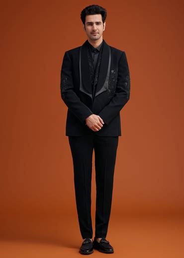 Black Tuxedo With Embroidery