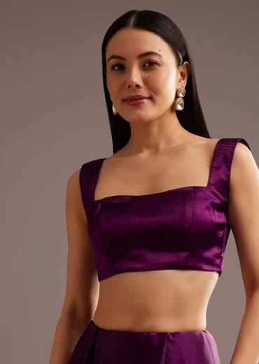 Chinon Satin Saree With Cutdana And Mirror Embellishment