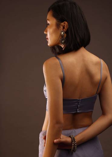 Daybreak Spaghetti Strap Blouse With A V Neckline And A Back Hook Closure