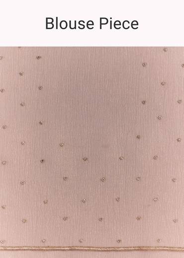 Dusty Rose Cutdana And Stone Embroidered Tissue Saree