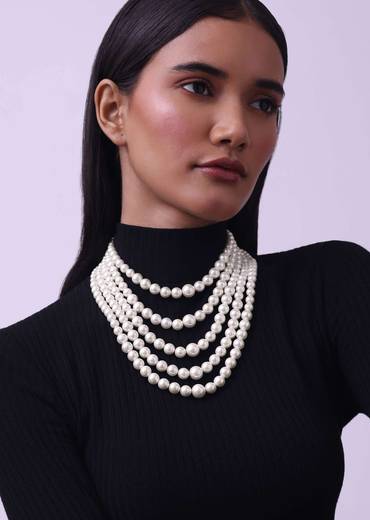 Five Layered Mother Of Pearls Mala