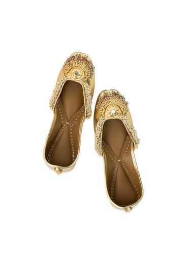 Gold Mirror Embellished Juttis