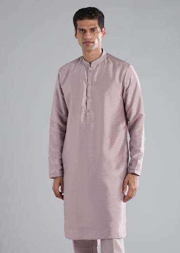 Lilac Kurta Jacket Set With Cut Dana Detailing