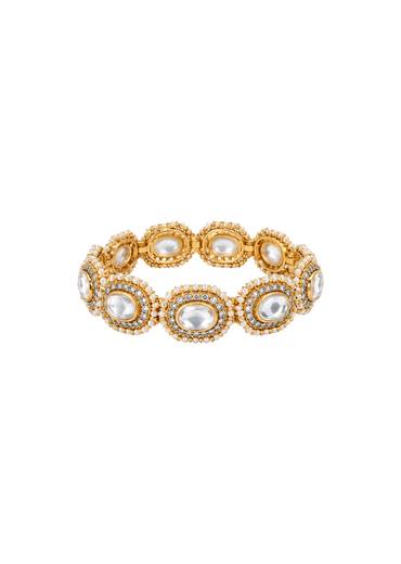 Moissanite Polki Statement Bangle Set