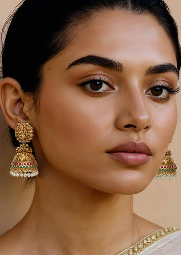 Multi Temple Jhumkas