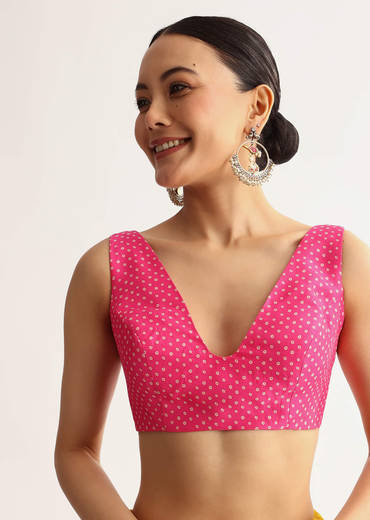 Multicolour Georgette Printed Saree With Gotta Patti Zari Embroidery