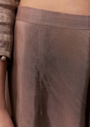 Onion Pink Tissue Kurta Set With Zardosi Detail