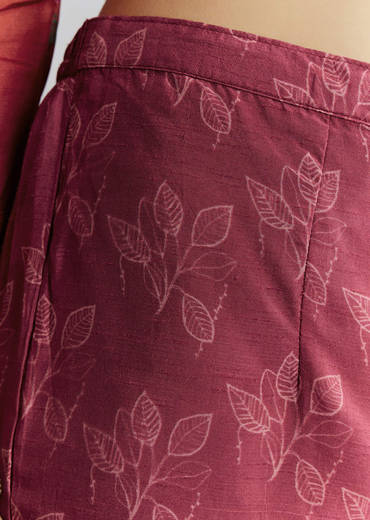 Orange Ombre Crepe Palazzo Suit With Floral Print