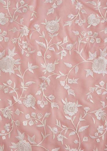 Peach Georgette Resham Thread Work Unstitched Suit Set
