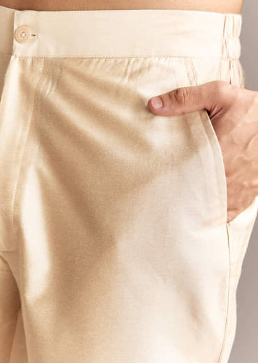 Peach Silk Kurta Set