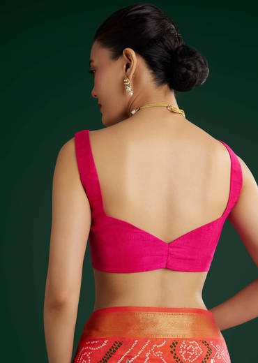 Pink Dola Silk Saree With Zari Woven Border