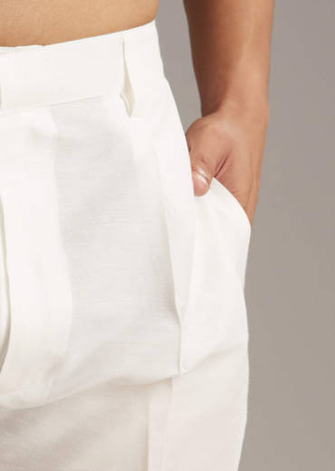 Pink Silk Kurta Set For Men With Mirror And Thread Work