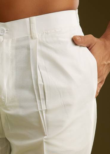 Pink Silk Kurta Set With Floral Abstract Prints