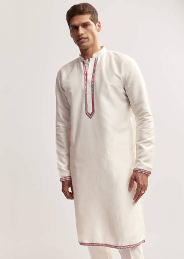 Pink Silk Tie-Dye Kurta Jacket Set For Men With Sequin Work