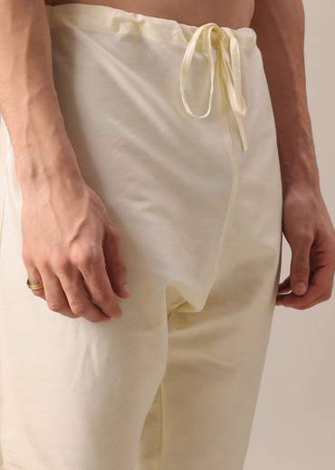 Purple Embroidered Kurta And Churidar In Silk