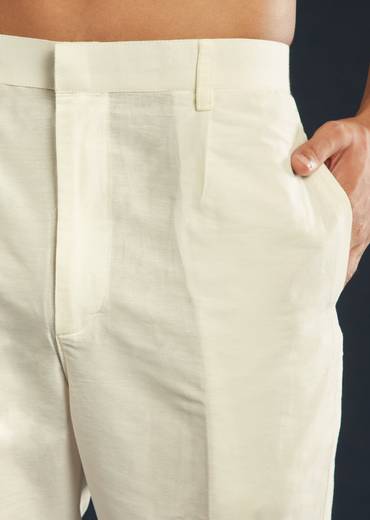 Red Mens Silk Abla Work Kurta Set