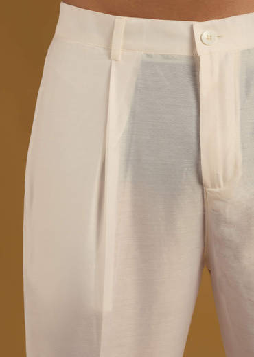 Red Silk Kurta Set For Men With Resham Embroidery