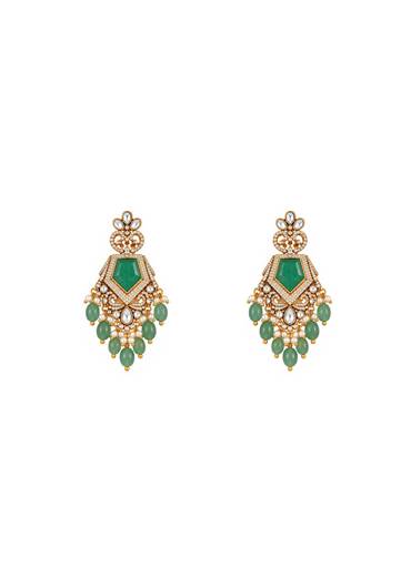 Ruby Emerald Kundan Statement Necklace Set
