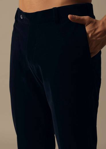 Blue Velvet Tuxedo Set For Men