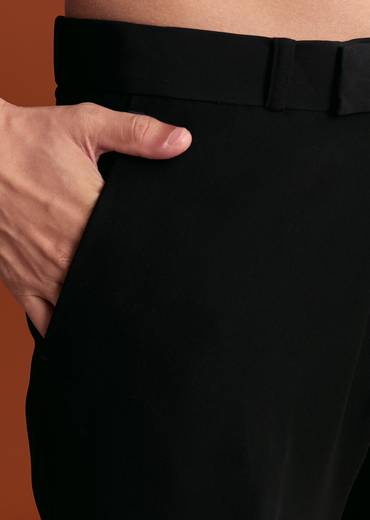 Black Jodhpuri Suit In Lachkaa With Hand Embroidery