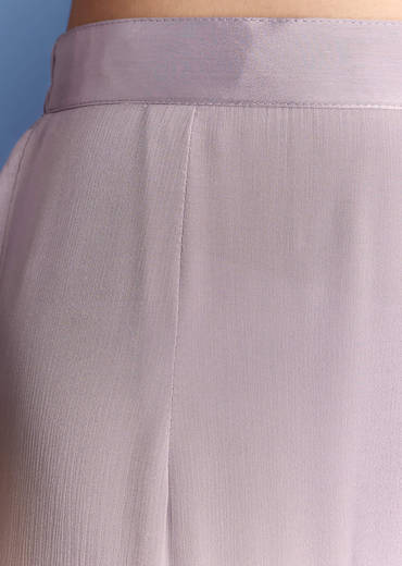 Lavender Chinon Beaded Work Kurta Set And Ombre Dupatta