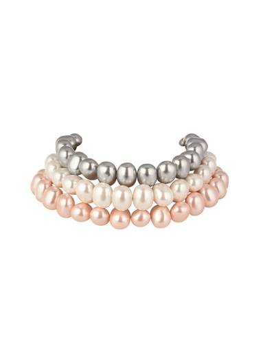 Three Layered Choker In Mother Of Pearls