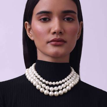 Three Layered Mother Of Pearls Mala