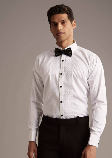 Wine Tuxedo For Men With Cutdana Embroidery