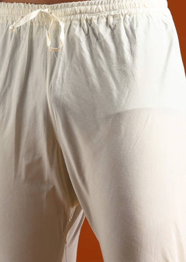 Yellow Viscose Kurta Set For Men With Resham Work