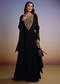 Black Georgette Anarkali Suit With Zari And Sequins Work
