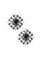 Black And White Swarovski Stud Earrings In 92.5 Sterling Silver