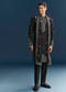 Black Silk Kurta Set For Men With Floral And Geometric Embroidery