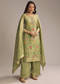 Green Banarasi Tissue Palazzo Suit