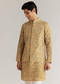 Green Tissue Stone Sequins Kurta Jacket Set