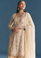Ivory Tissue Kurta Sharara Suit With Sequins And Cut Dana Work