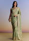 Light Green Jacquard Silk Saree With Zari Woven Embroidery