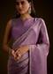 Lilac Tissue Saree With Cutdana Embroidery And Scallop Border