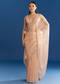 Peach Organza Tissue Saree With Cutdana Embellished Border
