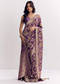 Purple Shaded Georgette Saree With Zari Jaal Work