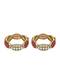 Ruby Accent Moissanite Polki Bangle Set