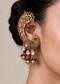 Ruby Peacock Motif Statement Earrings